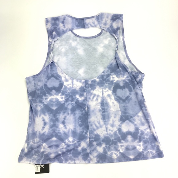 Onzie Hot Yoga Purple Tie Dye Twist Back Top M/L - Picture 4 of 5